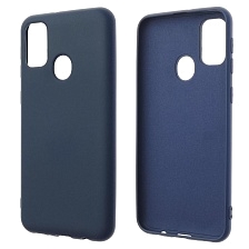 Чехол накладка NANO для SAMSUNG Galaxy M30s (SM-M307F), M21 (SM-M215), силикон, бархат, цвет темно синий