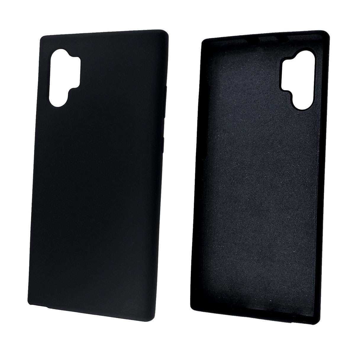 Чехол накладка Silicon Cover для SAMSUNG Galaxy Note 10 Plus (SM-N975), силикон, бархат, цвет черный.