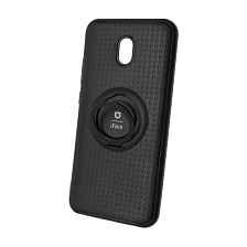 Чехол накладка iFace для XIAOMI Redmi 8A, силикон, кольцо держатель, цвет черный.