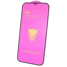 Защитное стекло 9H OG для APPLE iPhone 12 (6.1"), iPhone 12 Pro (6.1"), цвет окантовки черный
