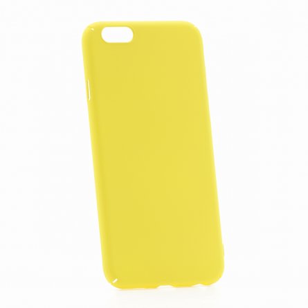 Чехол накладка для APPLE iPhone 6, 6G, 6S, силикон, цвет желтый.