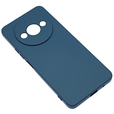 Чехол накладка NANO для XIAOMI Redmi A3, Redmi A3x, POCO C61, защита камеры, силикон, бархат, цвет темно синий