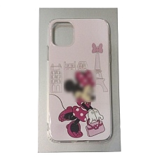 Чехол накладка для APPLE iPhone 11, силикон, рисунок Minnie в Париже