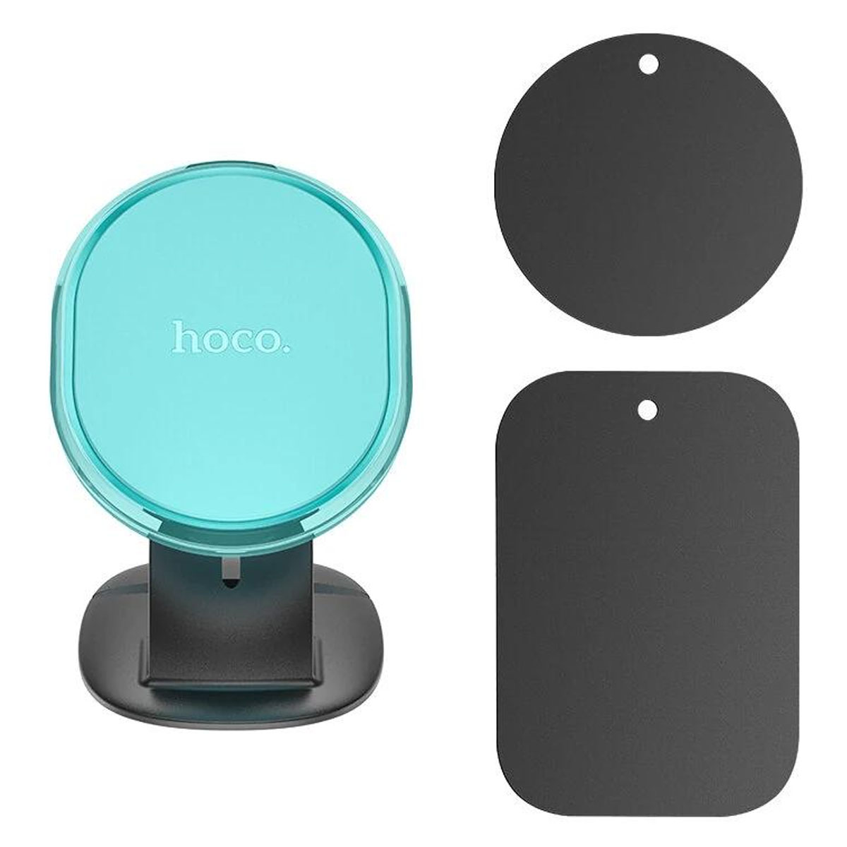 Автомобильный магнитный держатель HOCO H2 Crystal magnetic car holder для смартфона, на панель, цвет бирюзовый