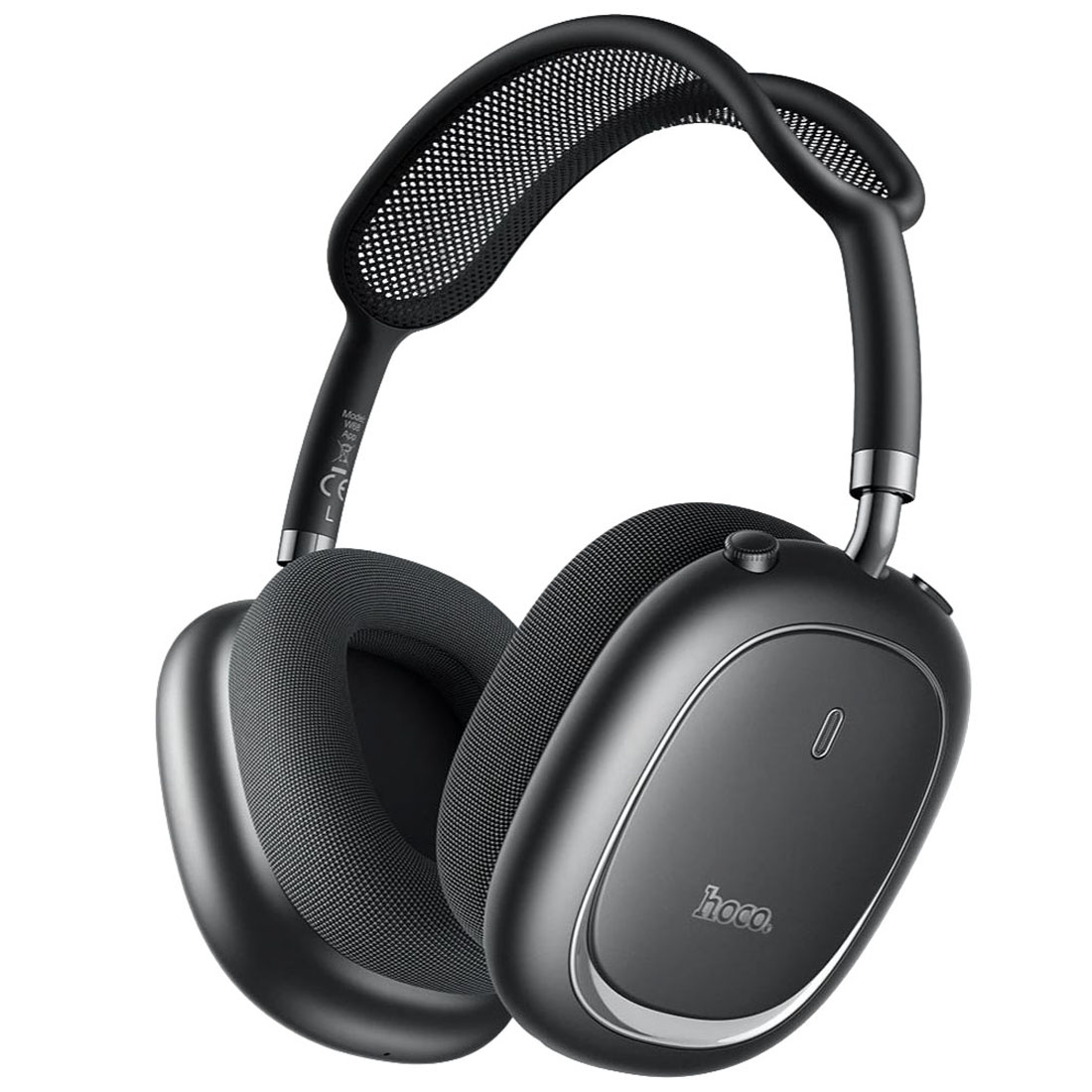 Гарнитура (наушники с микрофоном) беспроводная, полноразмерная, HOCO W68 Calma, ANC (Активное шумоподавление), цвет черный