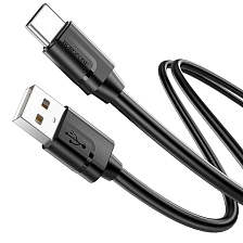 Кабель BOROFONE BX55 Harmony USB Type С, 3A, длина 1 метр, цвет черный