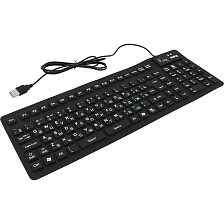 Клавиатура DIALOG Flex KFX-03U, гибкая, подключение USB, цвет черный Клавиатура DIALOG Flex KFX-03U, гибкая, подключение USB, цвет черный