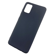 Чехол накладка GPS для SAMSUNG Galaxy A51 (SM-A515), силикон, матовый, цвет черный