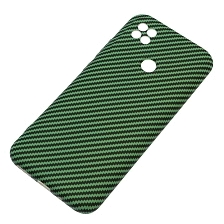Чехол накладка KING для XIAOMI Redmi 9C, Redmi 10A, силикон, бархат, карбон, цвет зеленый