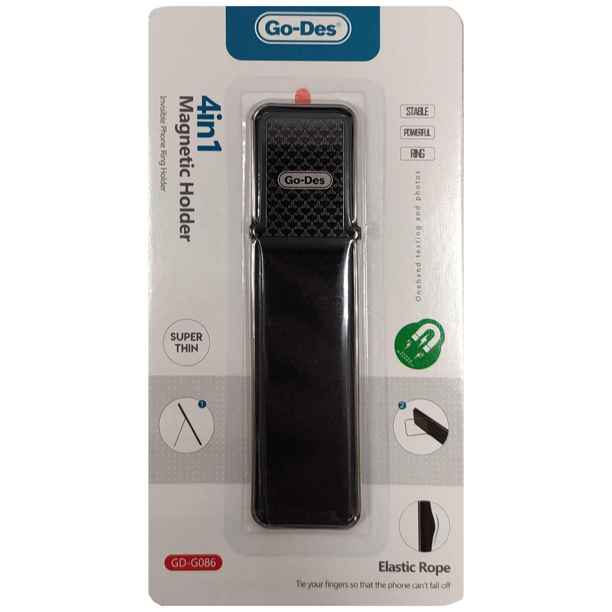 Магнитная подставка GO-DES GD-G086 для смартфона, цвет черный