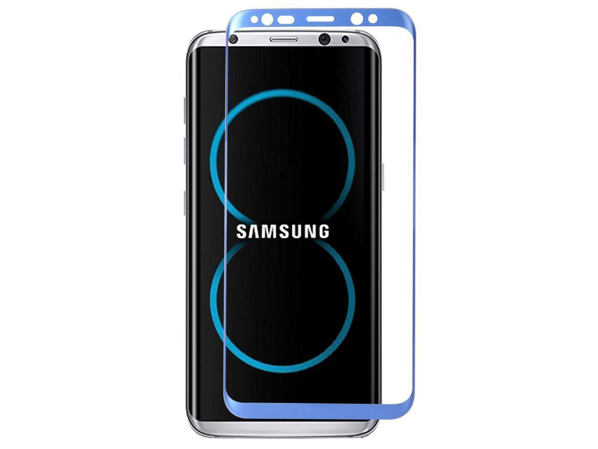 Защитное стекло "SC" 3D для Samsung Galaxy S8 Plus (цвет=голубой).