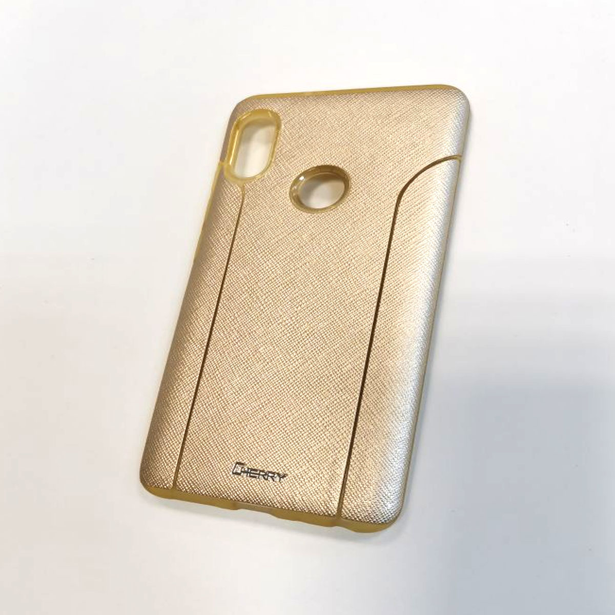 Чехол накладка для XIAOMI Redmi Note 5, Note 5 Pro, силикон, цвет золотистый