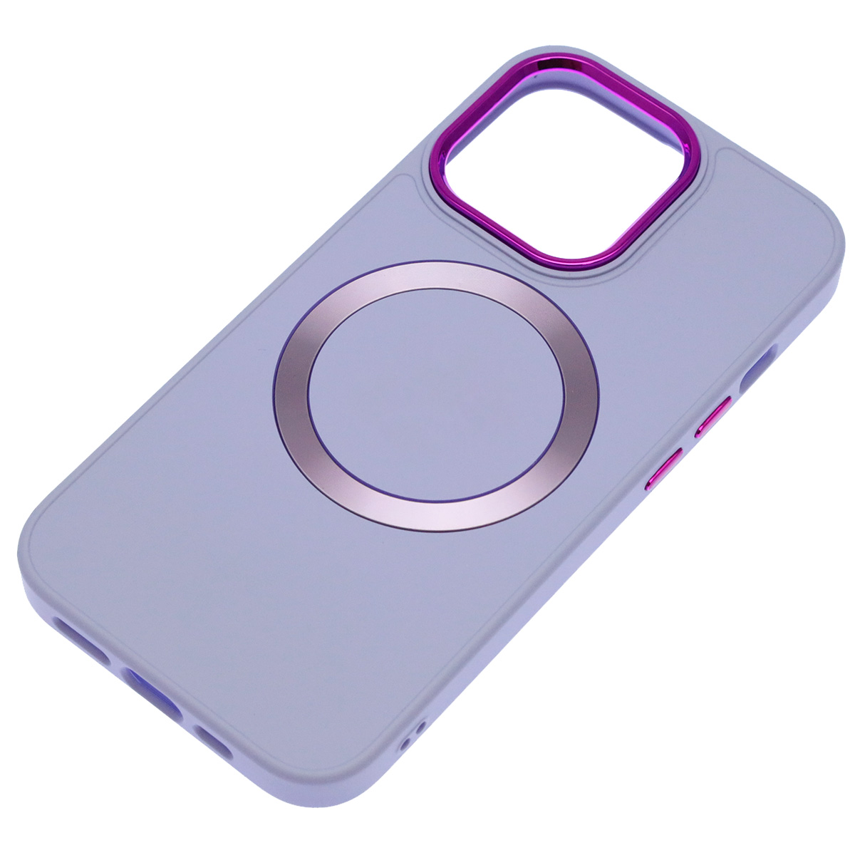 Чехол накладка с поддержкой MagSafe для APPLE iPhone 13 Pro (6.1"), силикон, пластик, цвет сиреневый