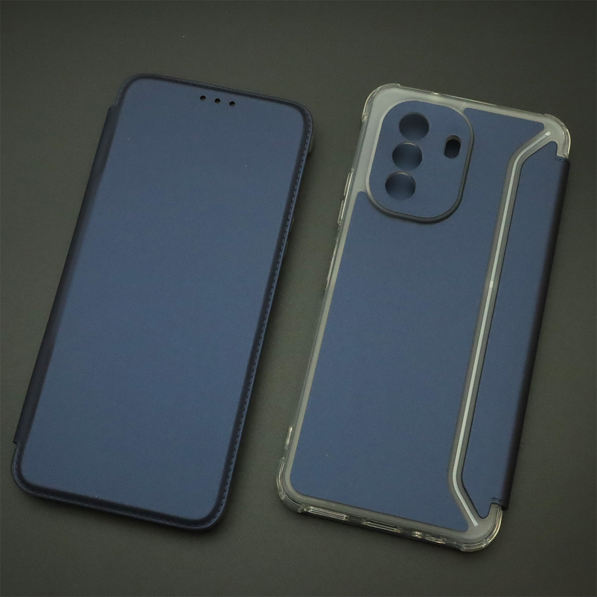 Чехол книжка для HUAWEI Nova Y70, экокожа, визитница, цвет темно синий Чехол книжка для HUAWEI Nova Y70, экокожа, визитница, цвет темно синий