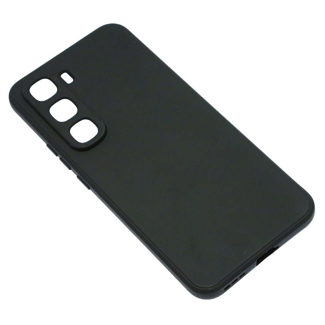 Чехол накладка для INFINIX Hot 60 Pro Plus, защита камеры, силикон, бархат, цвет черный