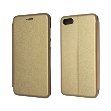 Чехол книжка STYLISH для HUAWEI Honor 7A, Y5 2018, Y5 Prime, Y5 Lite, экокожа, визитница, цвет золотистый