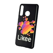Чехол накладка для HUAWEI Honor 20s, P30 Lite, Nova 4E, силикон, рисунок Likee Black.