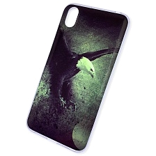 Чехол накладка для HUAWEI Honor 8S, Y5 2019, силикон, глянец, рисунок Белоголовый Орлан.