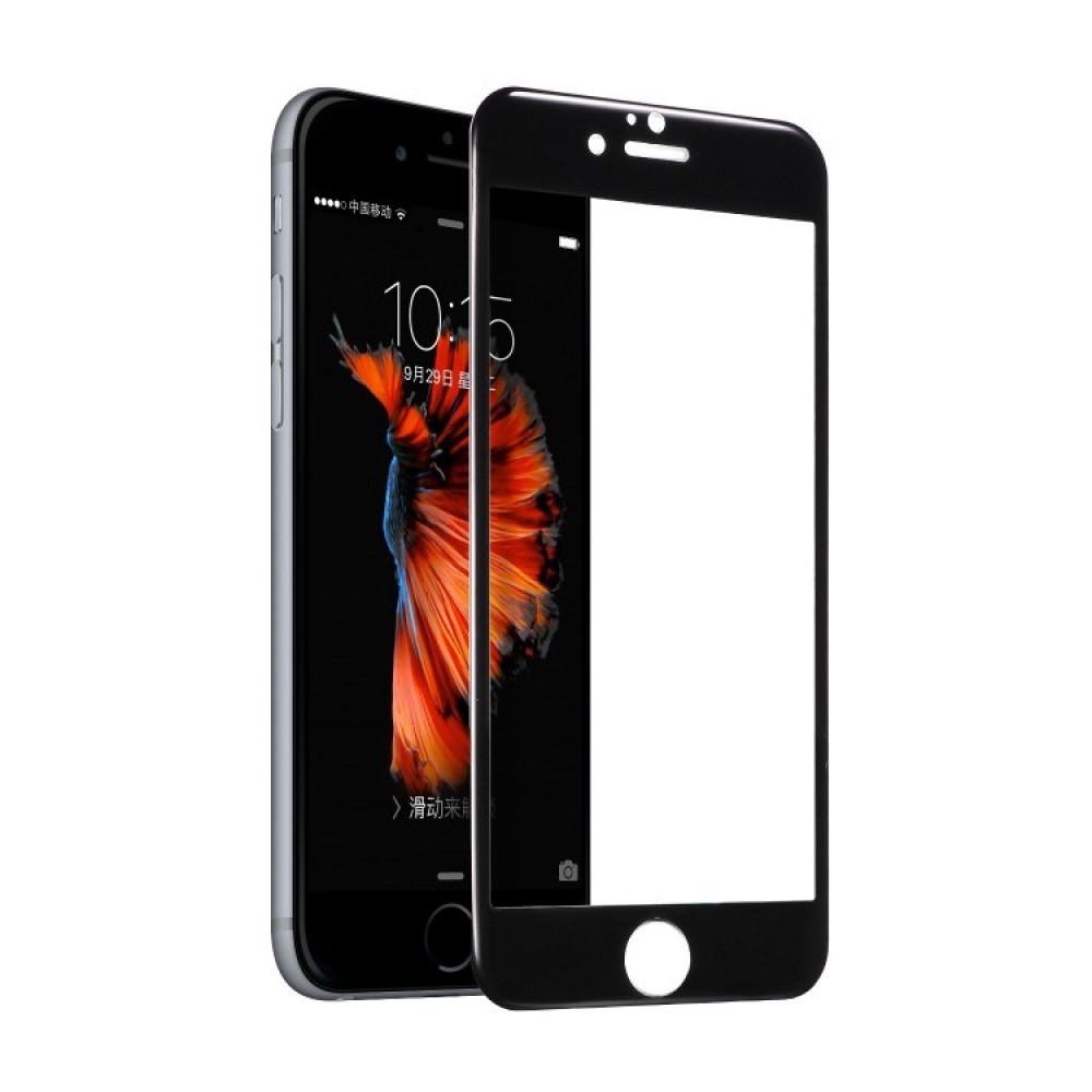 Защитное стекло "SC" 6D для Apple Iphone 6S/4,7 (цвет=черный).