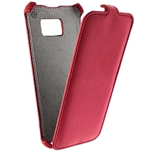 Чехол книжка Армор для SAMSUNG Galaxy S7 Edge (SM-G935), экокожа, цвет красный
