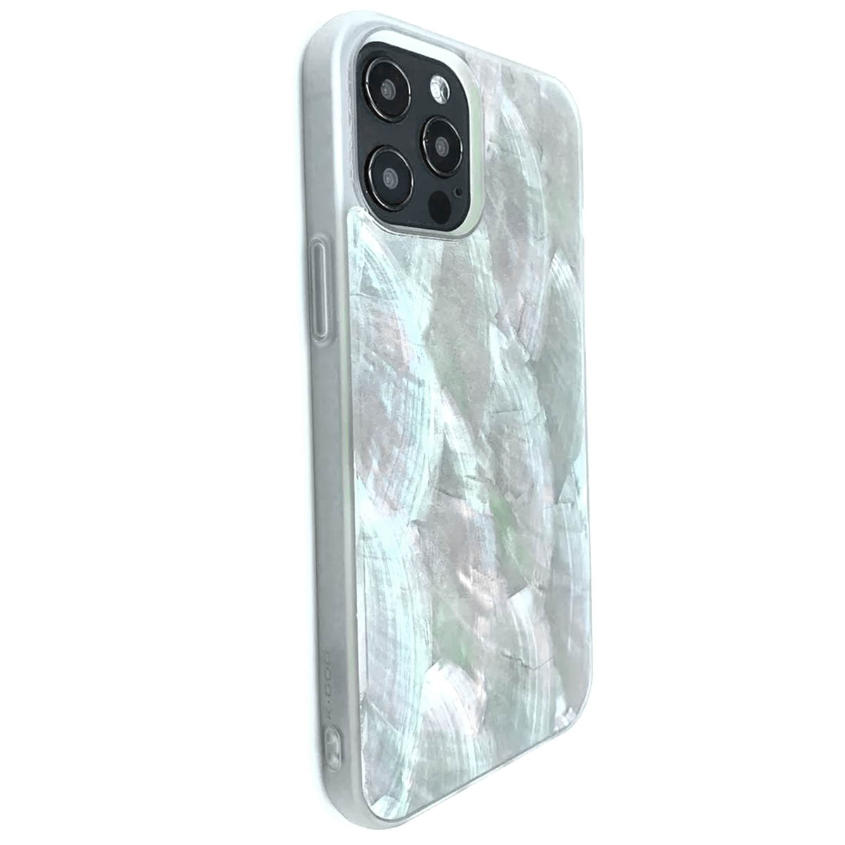 Чехол накладка K-DOO для APPLE iPhone 12 Pro Max, силикон, рисунок seashel, цвет перламутрово белый Чехол накладка K-DOO для APPLE iPhone 12 Pro Max, силикон, рисунок seashel, цвет перламутрово белый