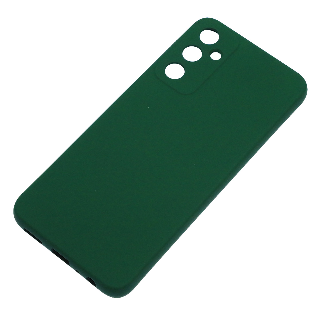Чехол накладка Silicon Cover для SAMSUNG Galaxy A05s, защита камеры, силикон, бархат, цвет темно зеленый Чехол накладка Silicon Cover для SAMSUNG Galaxy A05s, защита камеры, силикон, бархат, цвет темно зеленый