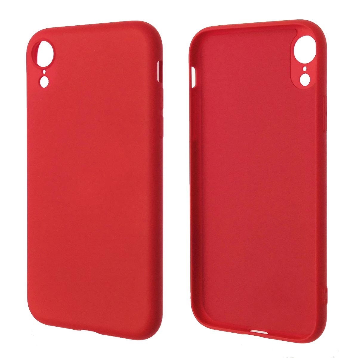 Чехол накладка NANO для APPLE iPhone XR, силикон, бархат, цвет красный