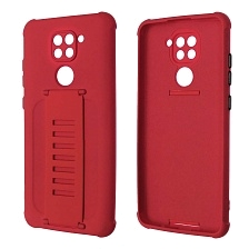 Чехол накладка LADDER NANO для XIAOMI Redmi Note 9, силикон, держатель, цвет красный