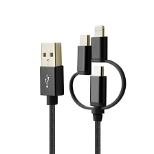USB Дата-кабель "Monster" Apple 8 pin/Micro USB 1 метра (коробка).