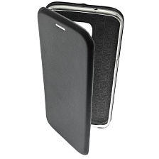 Чехол книжка для SAMSUNG Galaxy S7 Edge (SM-G935), экокожа, визитница, цвет черный