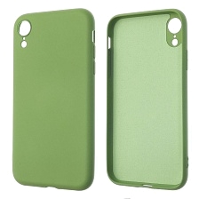 Чехол накладка NANO для APPLE iPhone XR, силикон, бархат, цвет фисташковый