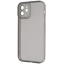 Чехол накладка CATEYES для APPLE iPhone 12, защита камеры, силикон, цвет прозрачно черный