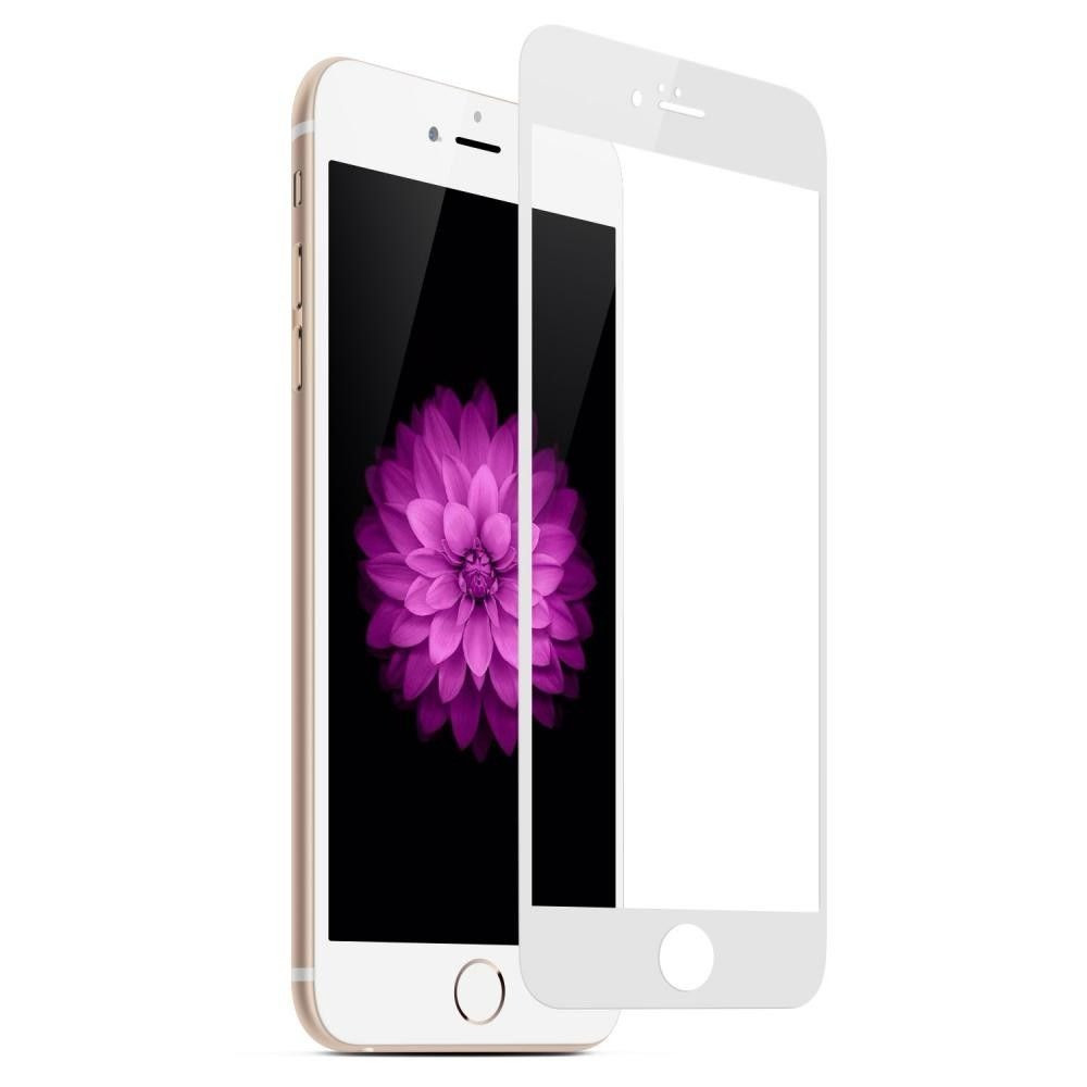 Стекло защитное "5D" для iPhone 6 Plus в упаковке, цвет белый.