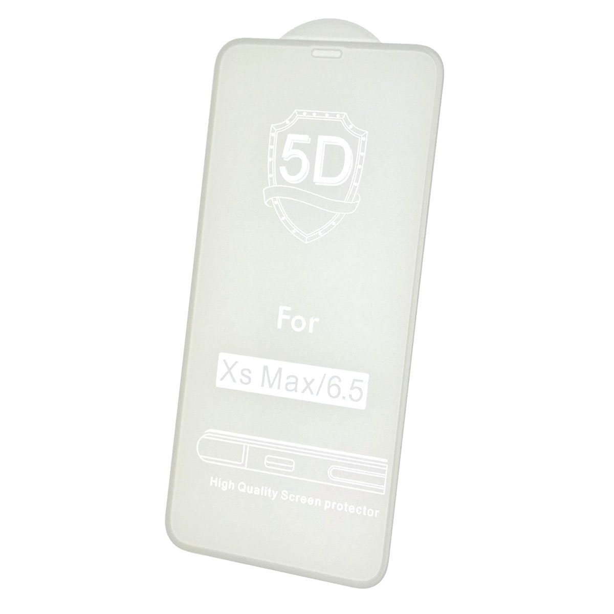 Защитное стекло 5D для APPLE iPhone XR, iPhone 11, цвет канта белый
