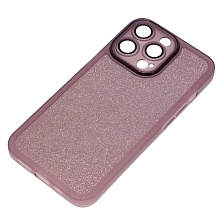Чехол накладка Shine для APPLE iPhone 13 Pro, силикон, блестки, защита камеры, цвет фиолетовый