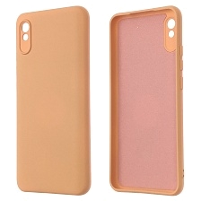 Чехол накладка NANO для XIAOMI Redmi 9A, силикон, бархат, цвет розовый песок