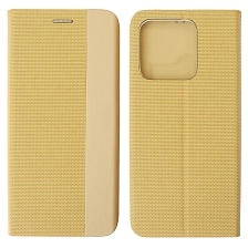 Чехол книжка MESH для XIAOMI Redmi 9C, Redmi 10A, текстиль, силикон, бархат, визитница, цвет золотистый Чехол книжка MESH для XIAOMI Redmi 9C, Redmi 10A, текстиль, силикон, бархат, визитница, цвет золотистый