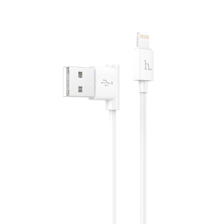 HOCO UPL11 Кабель Apple lightning 8-pin, длина кабеля 1.2 метра, L- образный дизайн, цвет белый.