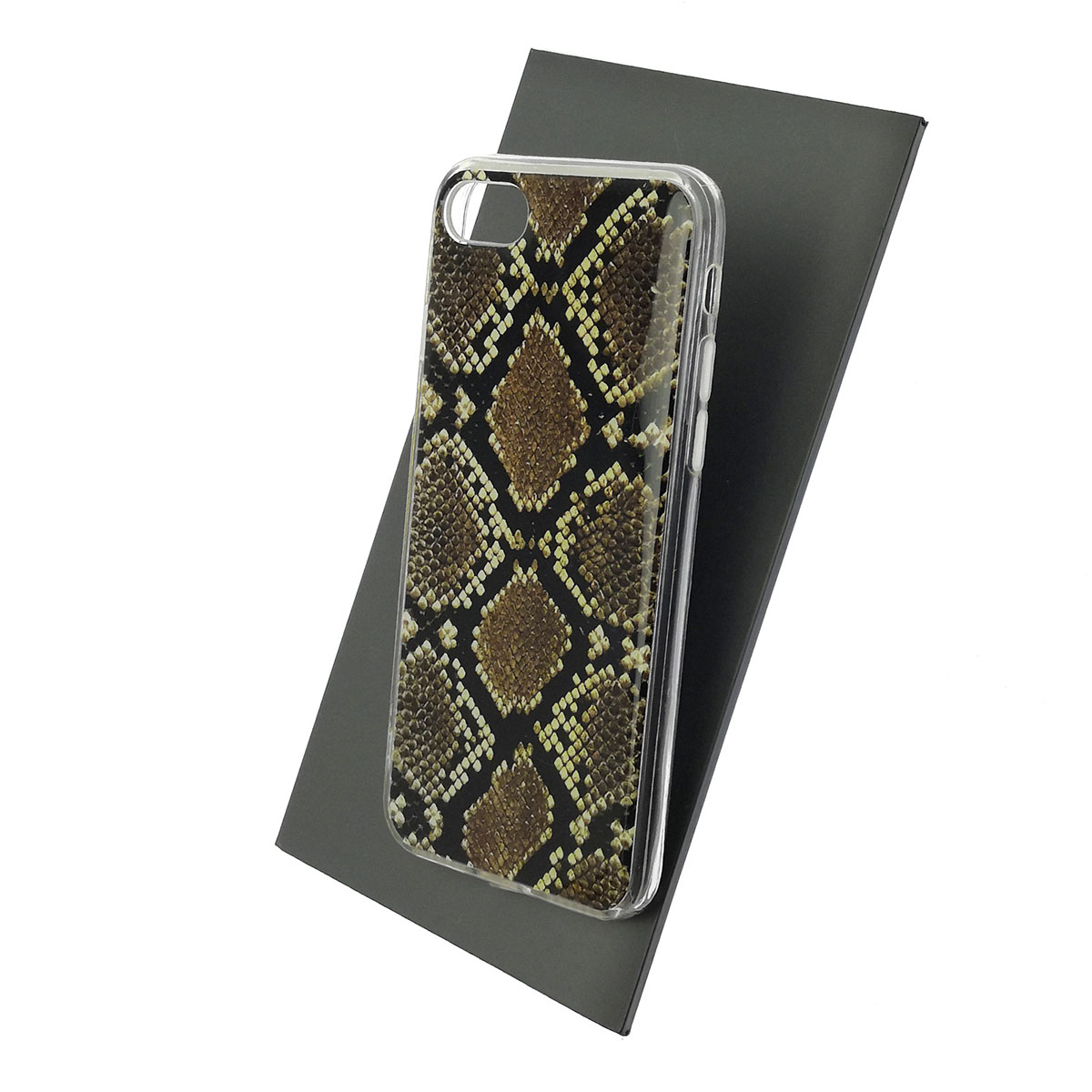 Чехол накладка для APPLE iPhone 7, iPhone 8, iPhone SE 2020, силикон, глянцевый, рисунок Кожа змеи