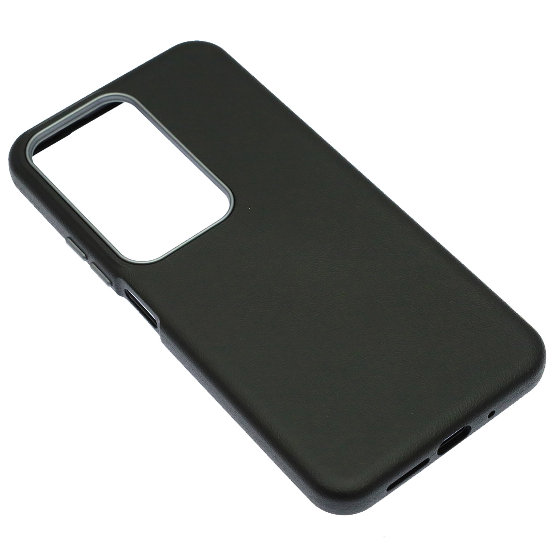 Чехол накладка VICTORIA для XIAOMI Redmi 15, силикон, пластик, текстура кожи, бархат, цвет черный