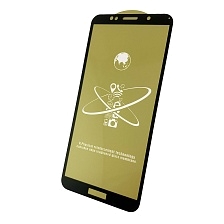 Защитное стекло Full Glue Premium для HUAWEI Y5 2018 (DRA-LX2), Y5 Prime 2018 (DRA-L02/L22/X22), Honor 7A (DUA-L22), цвет окантовки черный.