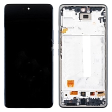 Дисплей в сборе с тачскрином SAMSUNG Galaxy A53 5G, модуль с рамкой, цвет черный Дисплей в сборе с тачскрином SAMSUNG Galaxy A53 5G, модуль с рамкой, цвет черный