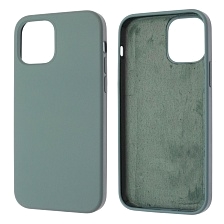 Чехол накладка Silicon Case для APPLE iPhone 12, iPhone 12 Pro, силикон, бархат, цвет мятно бирюзовый