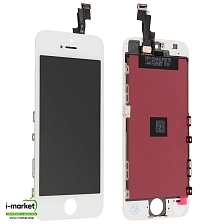 Дисплей в сборе с тачскрином для APPLE iPhone 5S, iPhone SE, ORG, цвет белый