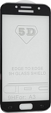 Защитное стекло "SC" 5D для Samsung Galaxy A3 2017/A3200 (цвет=черный).