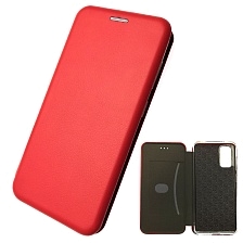 Чехол книжка STYLISH для SAMSUNG Galaxy S20 (SM-G980), экокожа, визитница, цвет красный