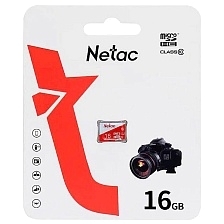 Карта памяти MicroSDHC 16GB NETAC P500 Eco Class 10, без адаптера