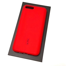 Чехол накладка для XIAOMI MI 6, силикон, цвет красный