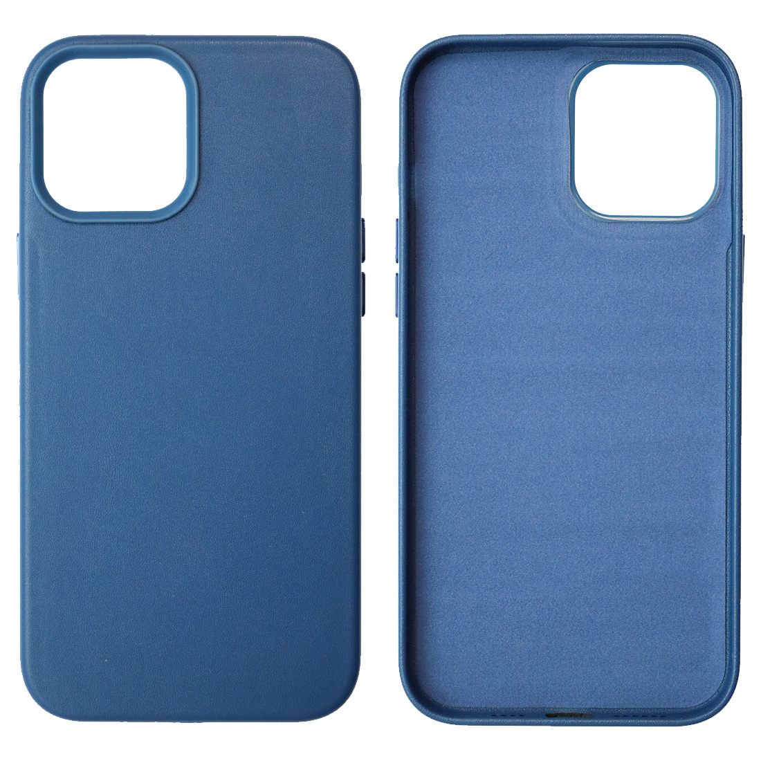Чехол накладка Leather Case для APPLE iPhone 12 Pro Max, силикон, бархат, экокожа, цвет королевский синий