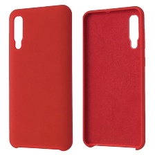 Чехол накладка Silicon Cover для SAMSUNG Galaxy A50 (SM-A505), A30s (SM-A307), A50s (SM-A507), силикон, бархат, цвет красный